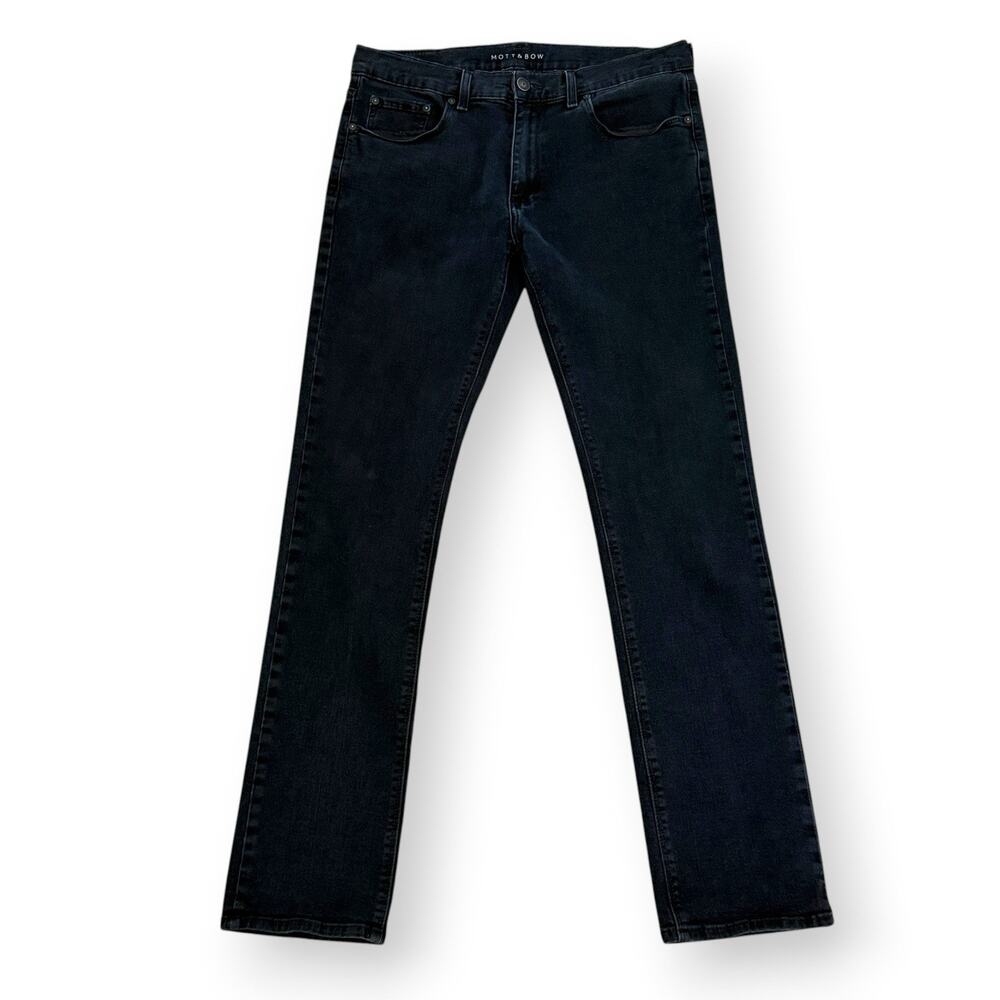 Mott & Bow Slim Jay Ryns Jeans Men's 33 X 32 Black Stretch Denim Modern
